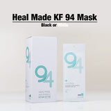 Heal Made KF94 Mask-Black or White 4 Ply Protective Face Mask